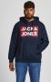 JACK & JONES PLUS SIZE hoodie JJECORP Plus Size met logo navy blazer - Thumbnail 2