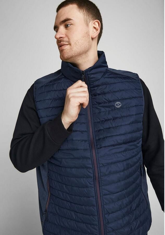 Jack & Jones PlusSize Bodywarmer MULTI met opstaande kraag en normale vorm effen modieus regular fit polyester opstaande kraag - Foto 3