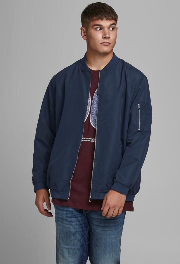 Jack & Jones Plus SIZE bomberjack met opstaande kraag model 'ERUSH' - Foto 4
