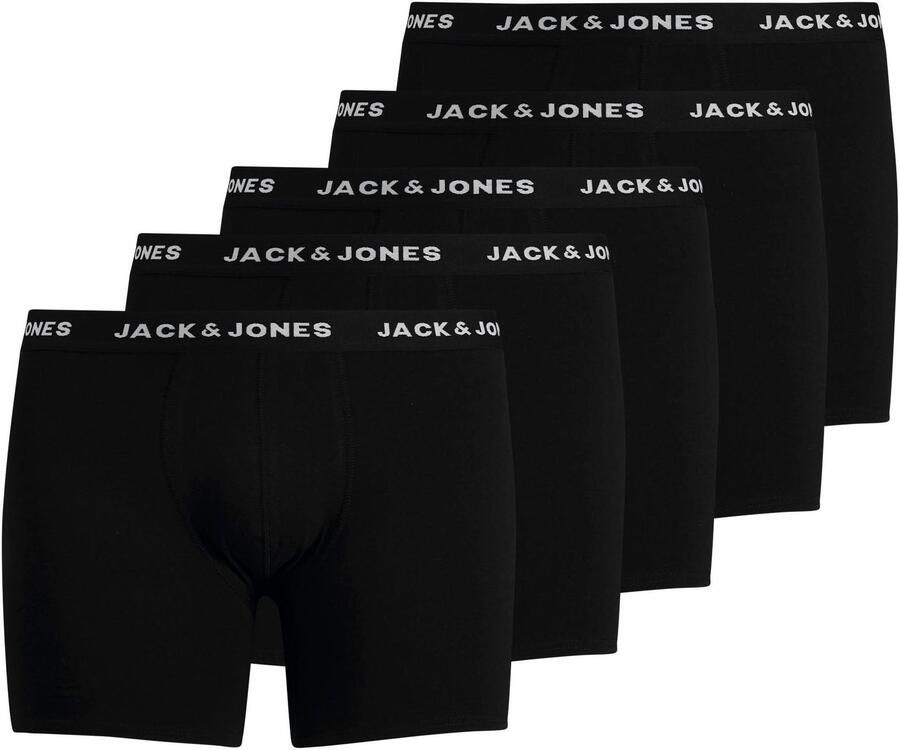 Jack & Jones PlusSize Boxershort JACHUEY met licht comfort in 5-pack effen casual regular fit katoenmix (5 stuks Set van 5) - Foto 3