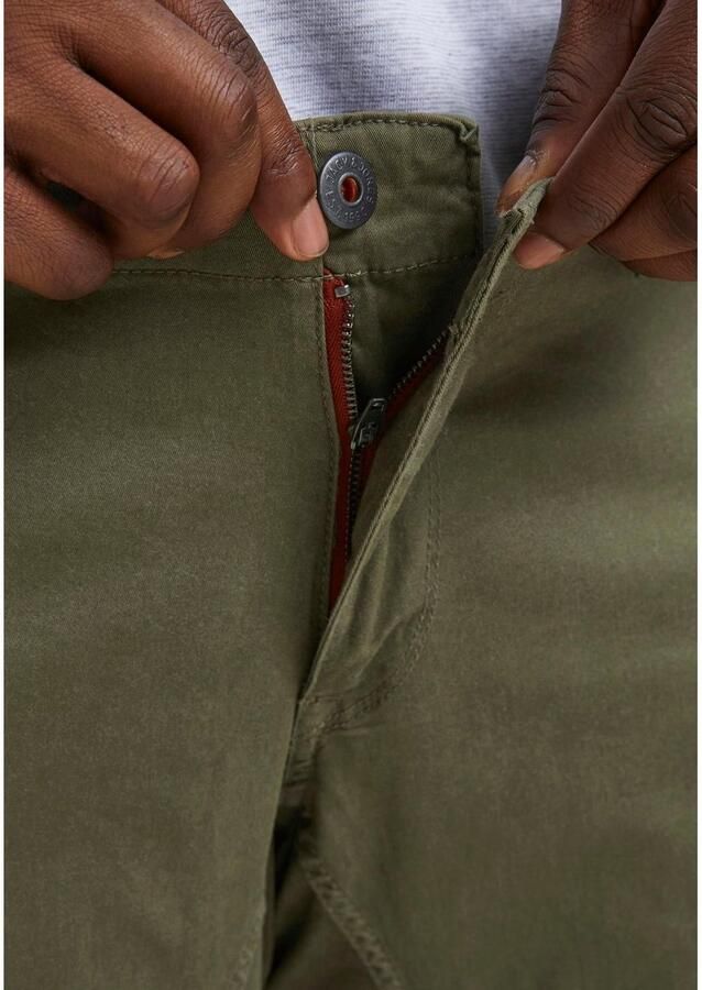 JACK & JONES PLUS SIZE tapered fit broek JPSTPAUL JJFLAKE Plus Size olive night - Foto 2
