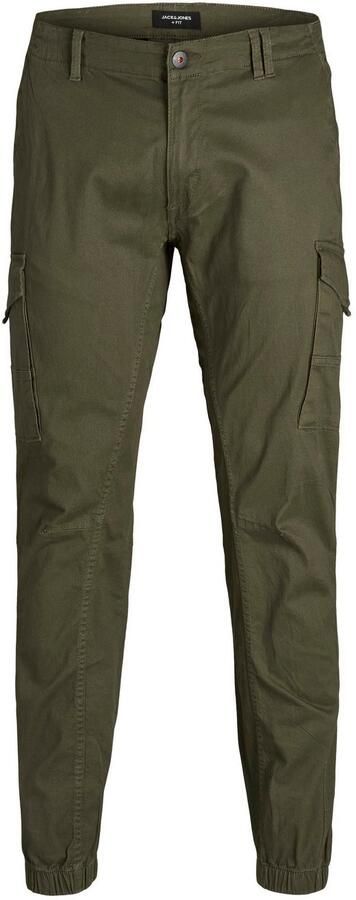 JACK & JONES PLUS SIZE tapered fit broek JPSTPAUL JJFLAKE Plus Size olive night - Foto 7