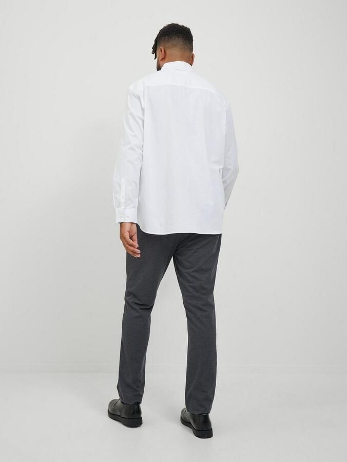 JACK & JONES PLUS SIZE gemêleerde slim fit chino JPSTMARCO Plus Size grijs - Foto 5