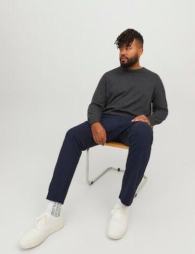 Jack & Jones Plus SIZE stoffen broek met knoop- en ritssluiting model 'MARCO' - Foto 7
