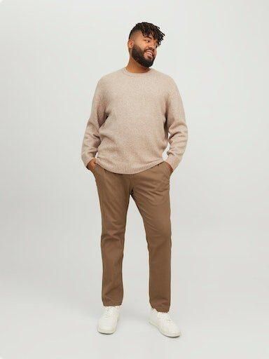 Jack & Jones Plus SIZE stoffen broek met knoop- en ritssluiting model 'MARCO' - Foto 4