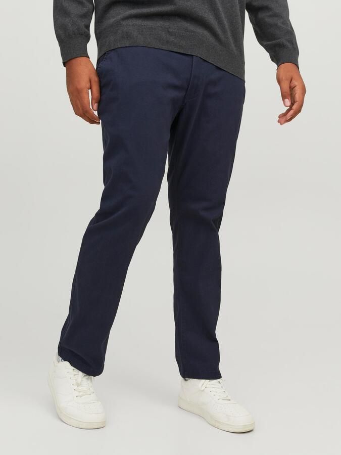 Jack & Jones Plus SIZE stoffen broek met knoop- en ritssluiting model 'MARCO' - Foto 9