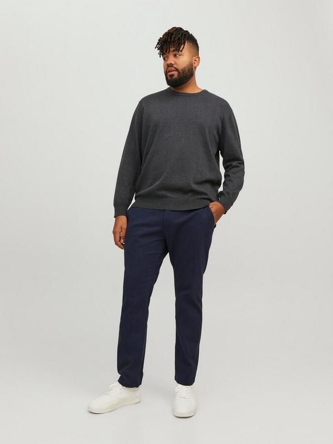 Jack & Jones Plus SIZE stoffen broek met knoop- en ritssluiting model 'MARCO' - Foto 6