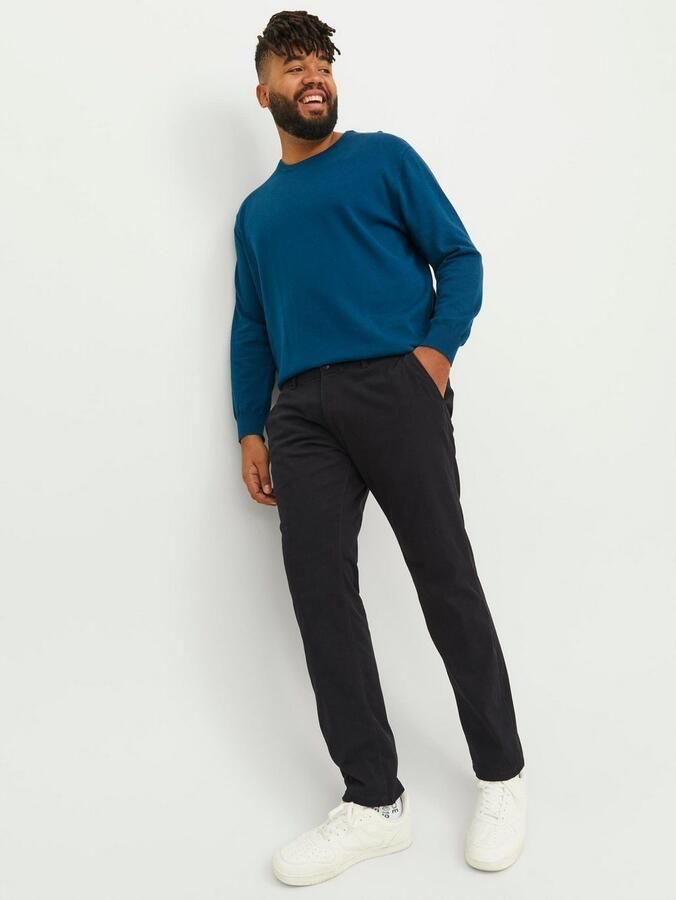 Jack & Jones Plus SIZE stoffen broek met knoop- en ritssluiting model 'MARCO' - Foto 7