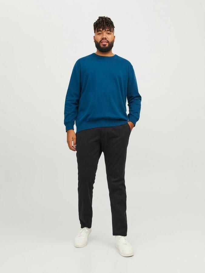 Jack & Jones Plus SIZE stoffen broek met knoop- en ritssluiting model 'MARCO' - Foto 8