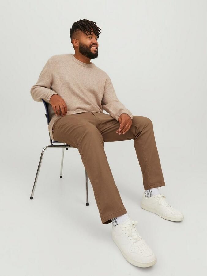 Jack & Jones Plus SIZE stoffen broek met knoop- en ritssluiting model 'MARCO' - Foto 8