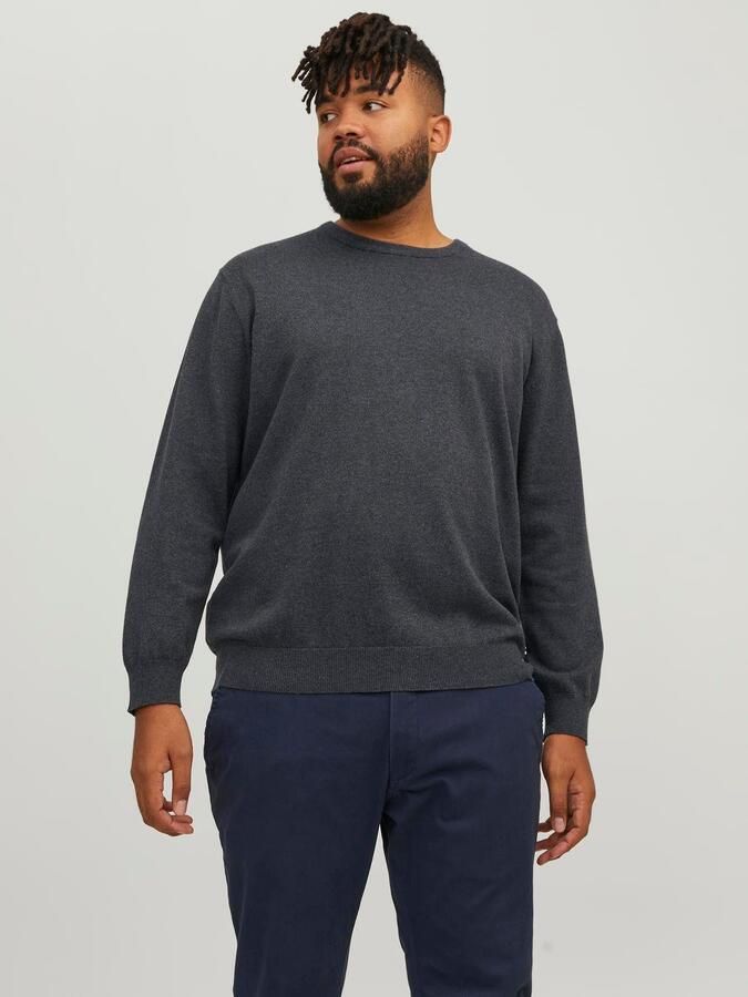 Jack & Jones PlusSize Gebreide trui JJEBASIC KNIT CREW NECK NOOS PLS - Foto 7