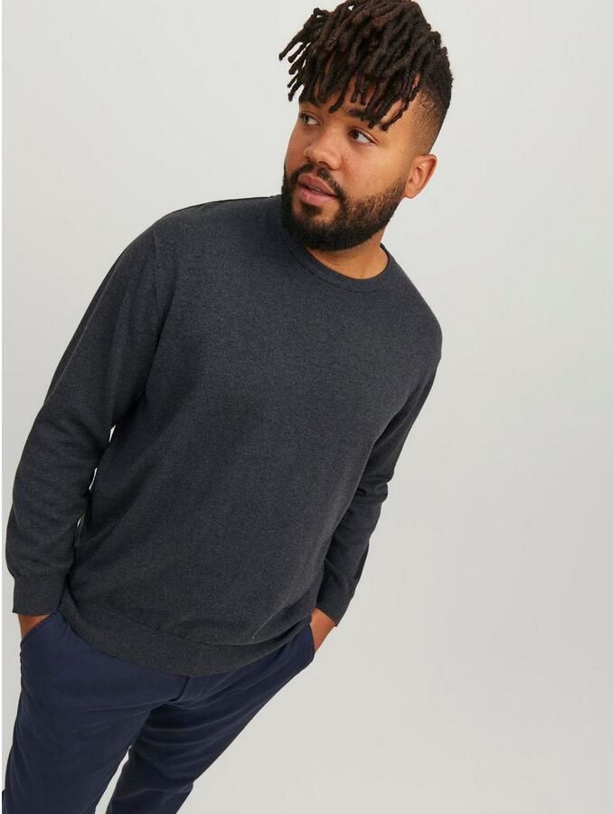 Jack & Jones PlusSize Gebreide trui JJEBASIC KNIT CREW NECK NOOS PLS - Foto 4