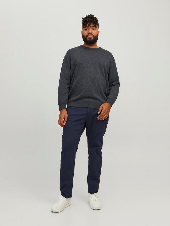 Jack & Jones PlusSize Gebreide trui JJEBASIC KNIT CREW NECK NOOS PLS - Foto 5
