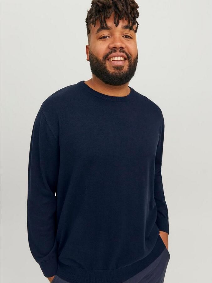 Jack & Jones PlusSize Gebreide trui JJEBASIC KNIT CREW NECK NOOS PLS - Foto 4
