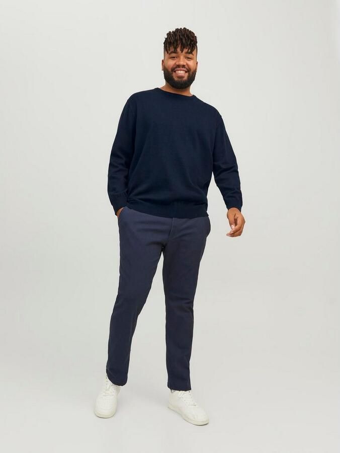 Jack & Jones PlusSize Gebreide trui JJEBASIC KNIT CREW NECK NOOS PLS - Foto 5