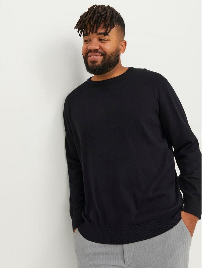 Jack & Jones PlusSize Gebreide trui JJEBASIC KNIT CREW NECK NOOS PLS - Foto 4