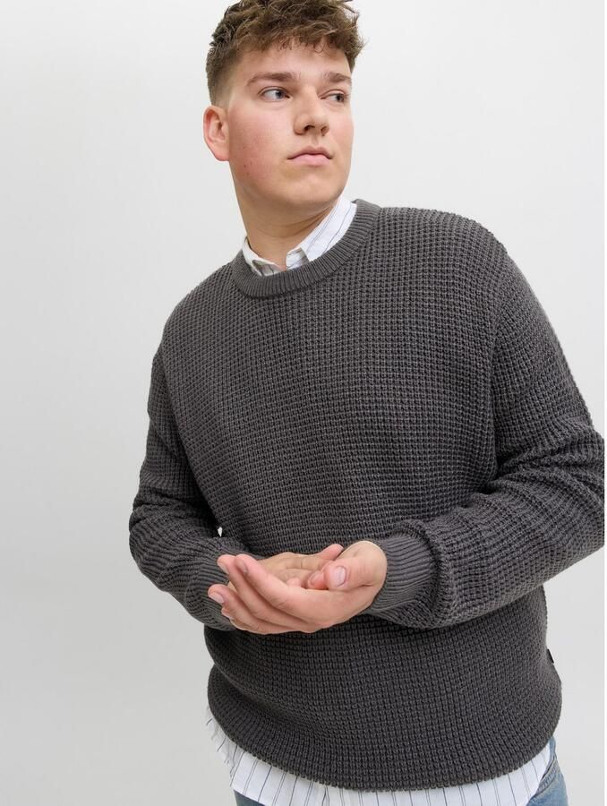 Jack & Jones PlusSize Gebreide trui JJGLOBAL KNIT CREW NECK PLS - Foto 2