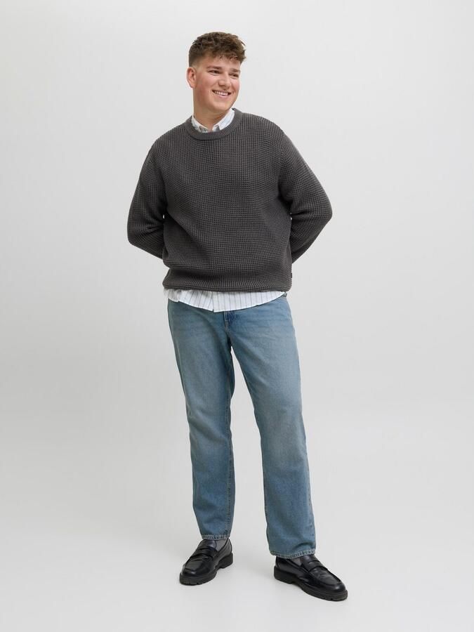 Jack & Jones PlusSize Gebreide trui JJGLOBAL KNIT CREW NECK PLS - Foto 4