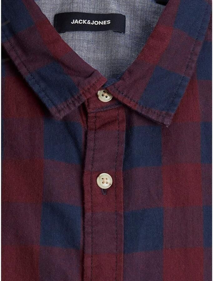 JACK & JONES PLUS SIZE geruit regular fit overhemd JJEGINGHAM Plus Size port royale - Foto 3