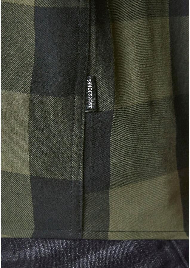JACK & JONES PLUS SIZE geruit regular fit overhemd JJEGINGHAM Plus Size dusty olive - Foto 6