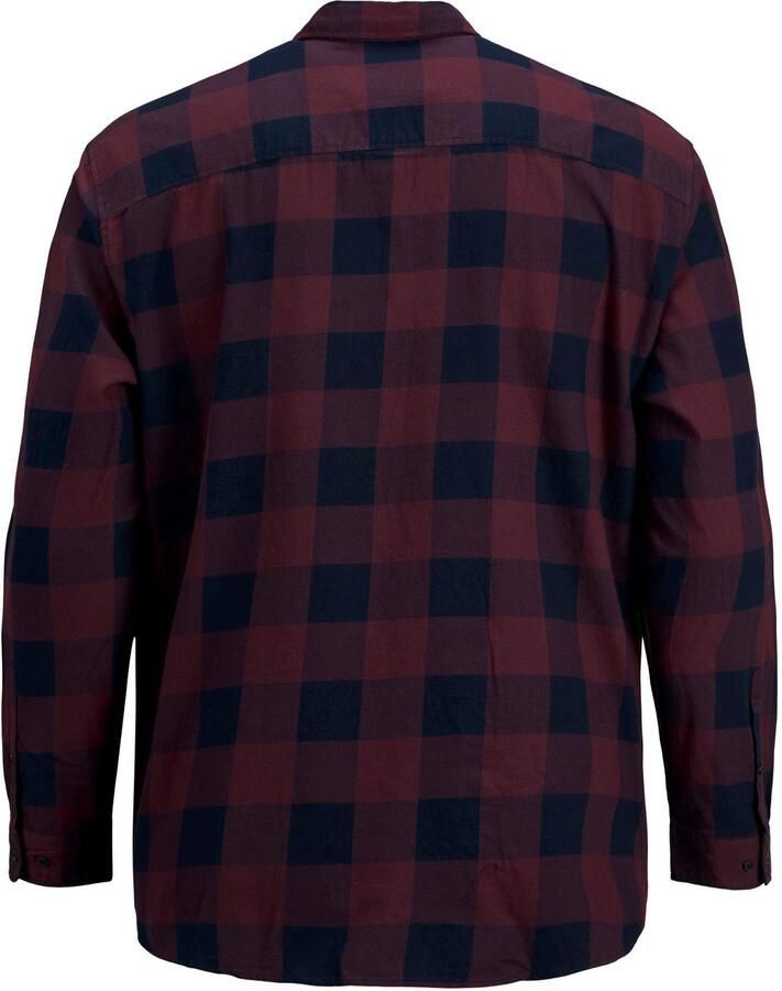 JACK & JONES PLUS SIZE geruit regular fit overhemd JJEGINGHAM Plus Size port royale - Foto 2