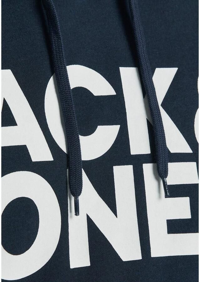 JACK & JONES PLUS SIZE hoodie JJECORP Plus Size met logo navy blazer - Foto 3