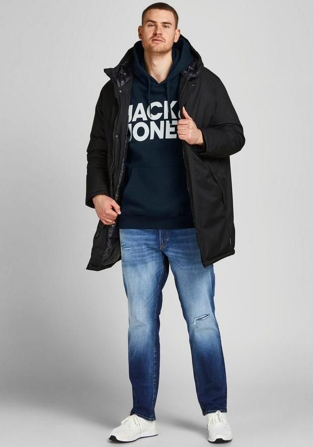 JACK & JONES PLUS SIZE hoodie JJECORP Plus Size met logo navy blazer - Foto 6