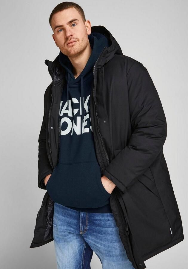 JACK & JONES PLUS SIZE hoodie JJECORP Plus Size met logo navy blazer - Foto 7