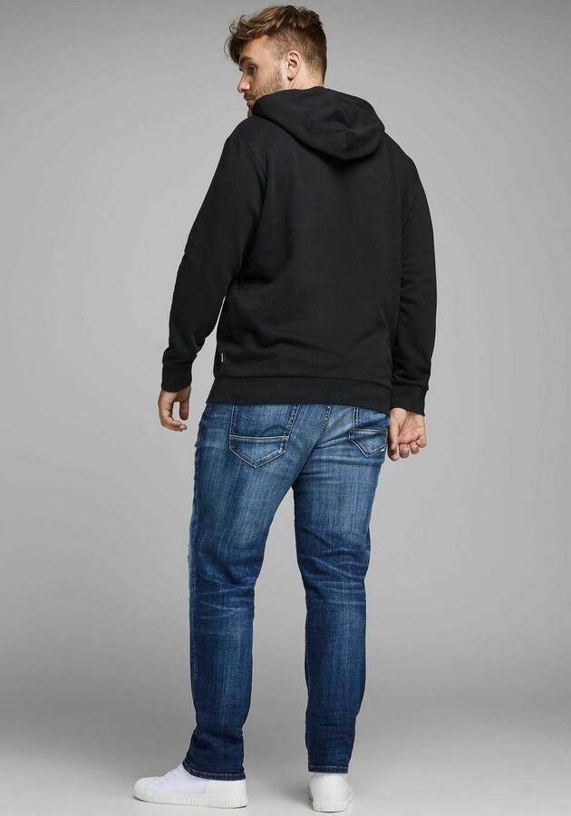 JACK & JONES PLUS SIZE hoodie JJECORP Plus Size met logo zwart - Foto 6