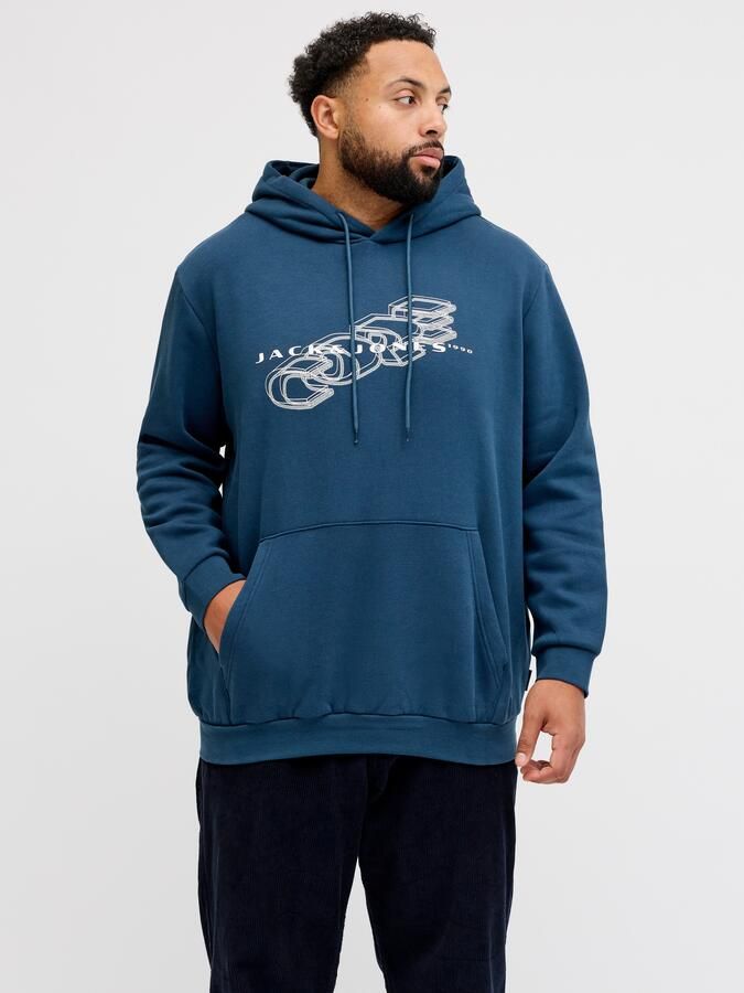 Jack & Jones PlusSize Hoodie JCOFUSION BRANDING SWEAT HOOD PLS - Foto 7