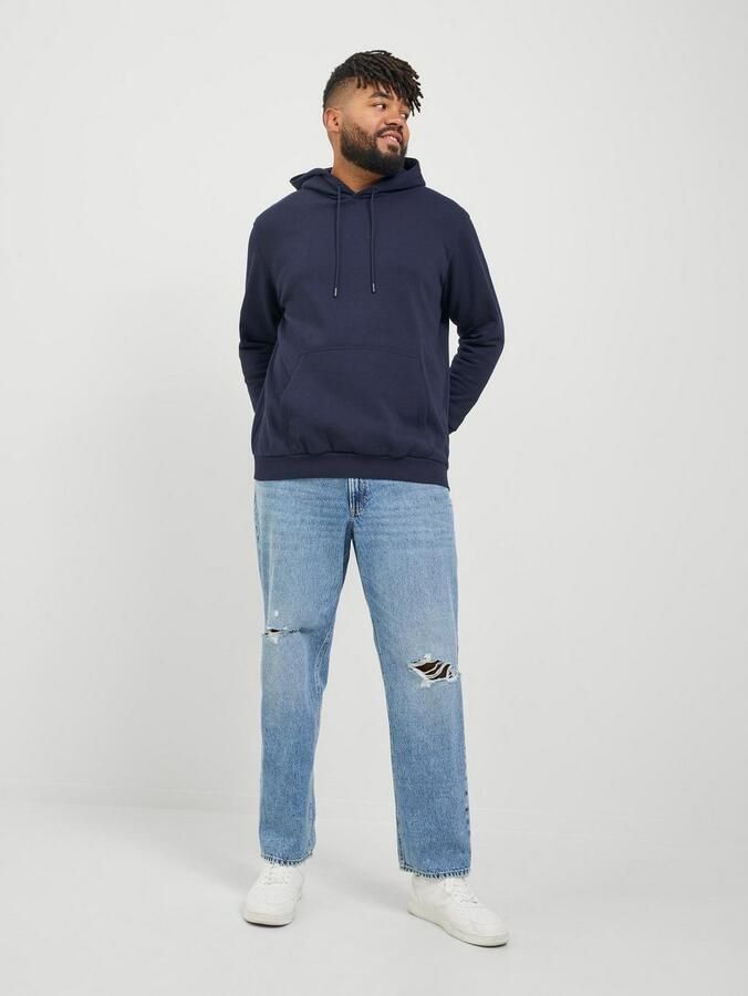 JACK & JONES PLUS SIZE hoodie JJEBRADLEY Plus Size donkerblauw - Foto 5