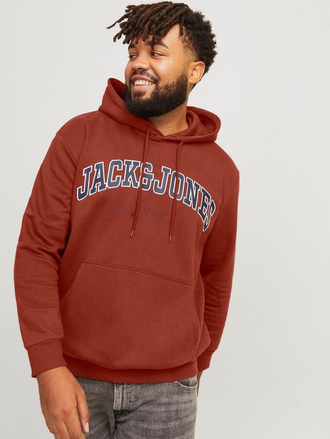 Jack & Jones PlusSize Hoodie JJECALEB VARSITY SWEAT HOOD NOOS PLS - Foto 7
