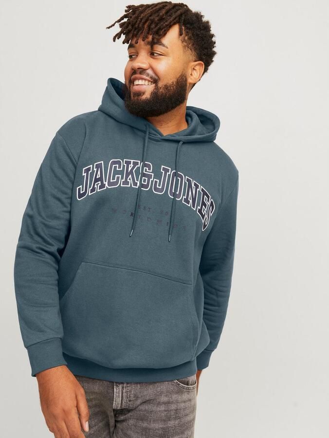 Jack & Jones PlusSize Hoodie JJECALEB VARSITY SWEAT HOOD NOOS PLS - Foto 5