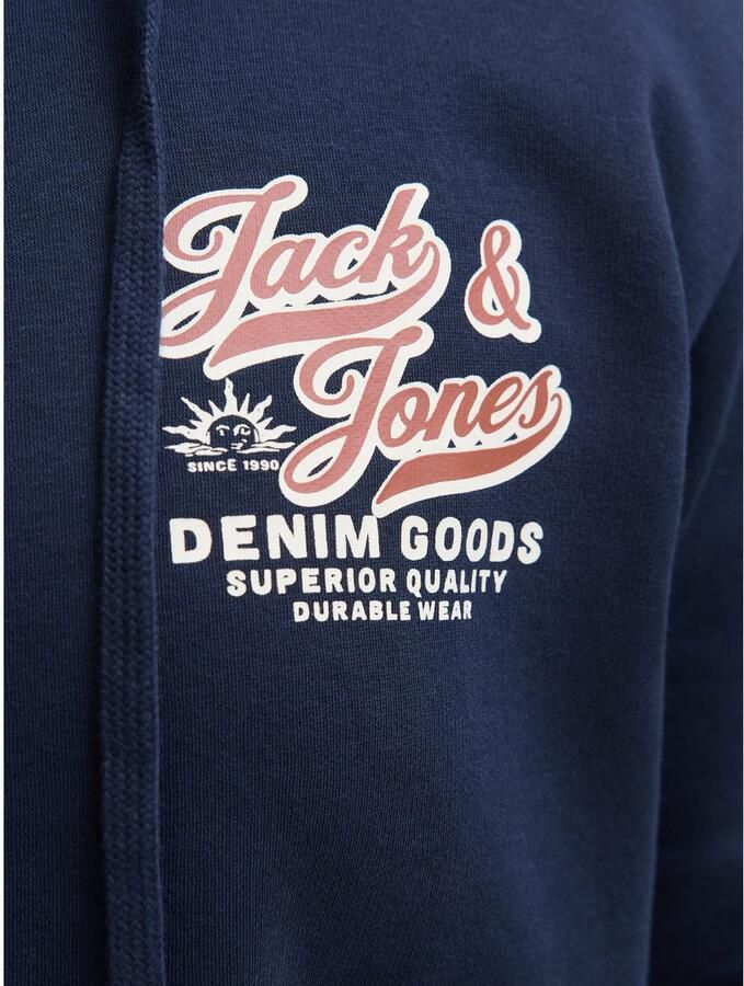 Jack & Jones PlusSize Hoodie JJELOGO SWEAT ZIP HOOD 2 COL AW25 PLS - Foto 5