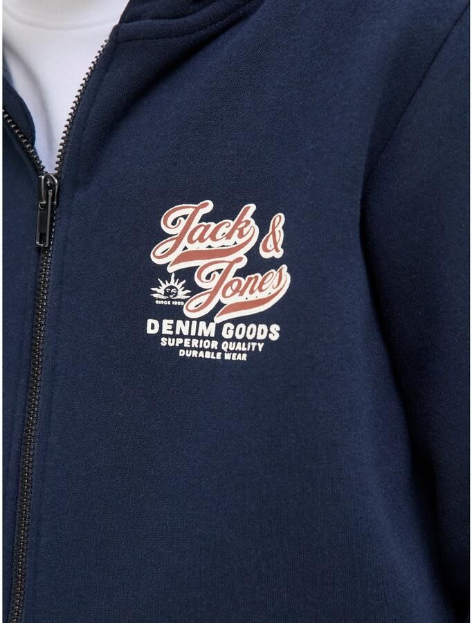 Jack & Jones PlusSize Hoodie JJELOGO SWEAT ZIP HOOD 2 COL AW25 PLS - Foto 3