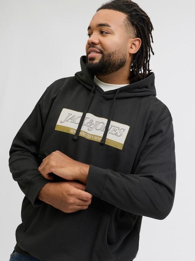 Jack & Jones PlusSize Hoodie JORINWOOD BLOCK BRANDING SWEAT HOO PLS - Foto 7
