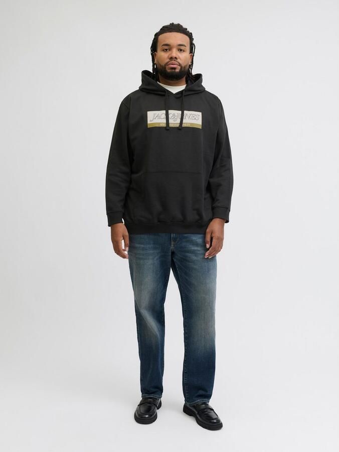 Jack & Jones PlusSize Hoodie JORINWOOD BLOCK BRANDING SWEAT HOO PLS - Foto 4