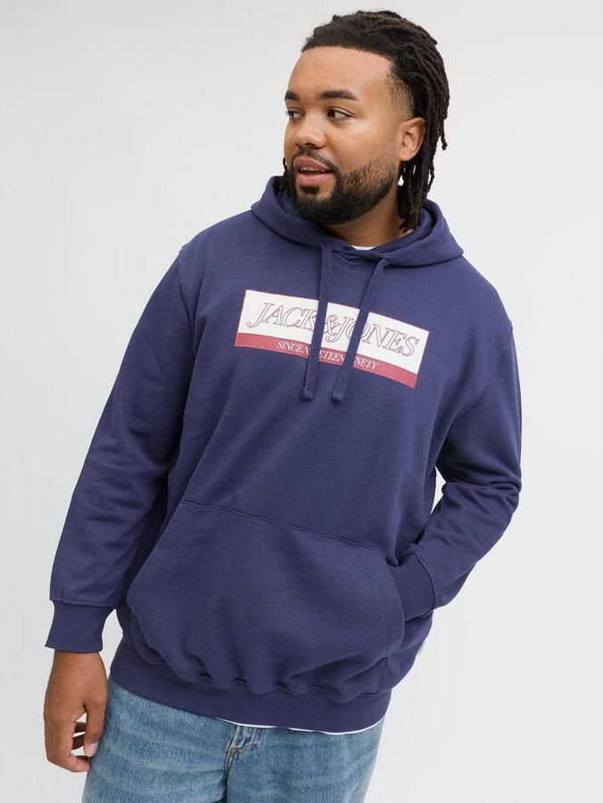 Jack & Jones PlusSize Hoodie JORINWOOD BLOCK BRANDING SWEAT HOO PLS - Foto 5