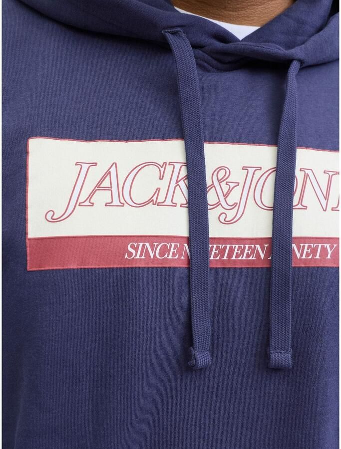 Jack & Jones PlusSize Hoodie JORINWOOD BLOCK BRANDING SWEAT HOO PLS