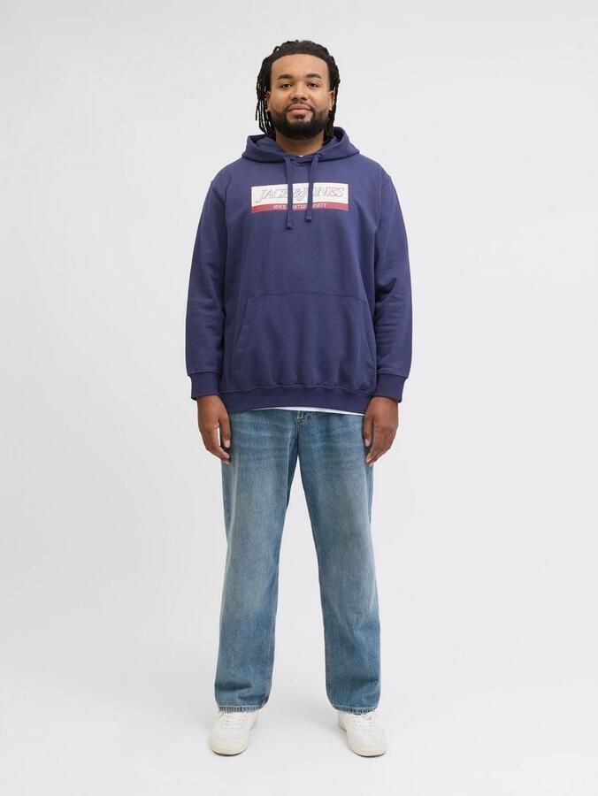 Jack & Jones PlusSize Hoodie JORINWOOD BLOCK BRANDING SWEAT HOO PLS - Foto 7