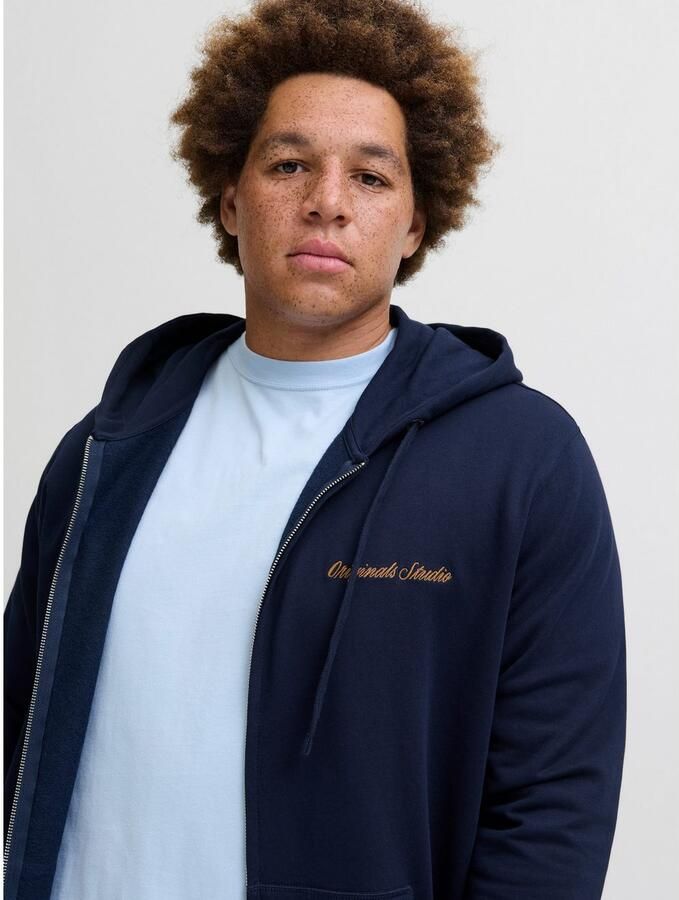 Jack & Jones PlusSize Hoodie JORNORREBRO EMB SWEAT ZIP HOOD PLS - Foto 2