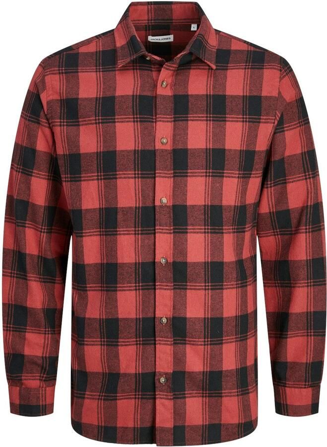 Jack & Jones PlusSize Overhemd met lange mouwen JJJOSHUA FALL BUFFALO SHIRT LS PLS