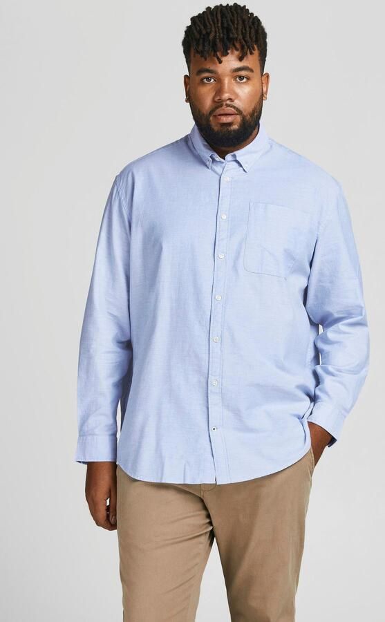 Jack & Jones PlusSize Overhemd met lange mouwen OXFORD SHIRT - Foto 7