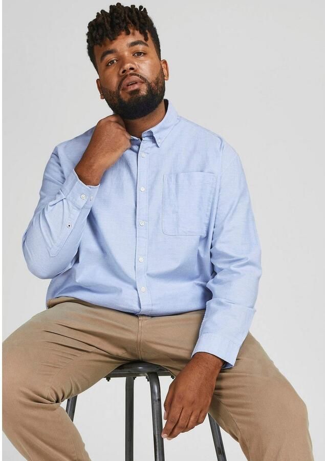 Jack & Jones PlusSize Overhemd met lange mouwen OXFORD SHIRT - Foto 5