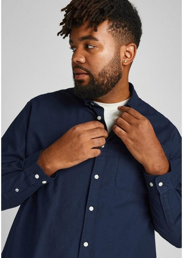 Jack & Jones PlusSize Overhemd met lange mouwen OXFORD SHIRT - Foto 3