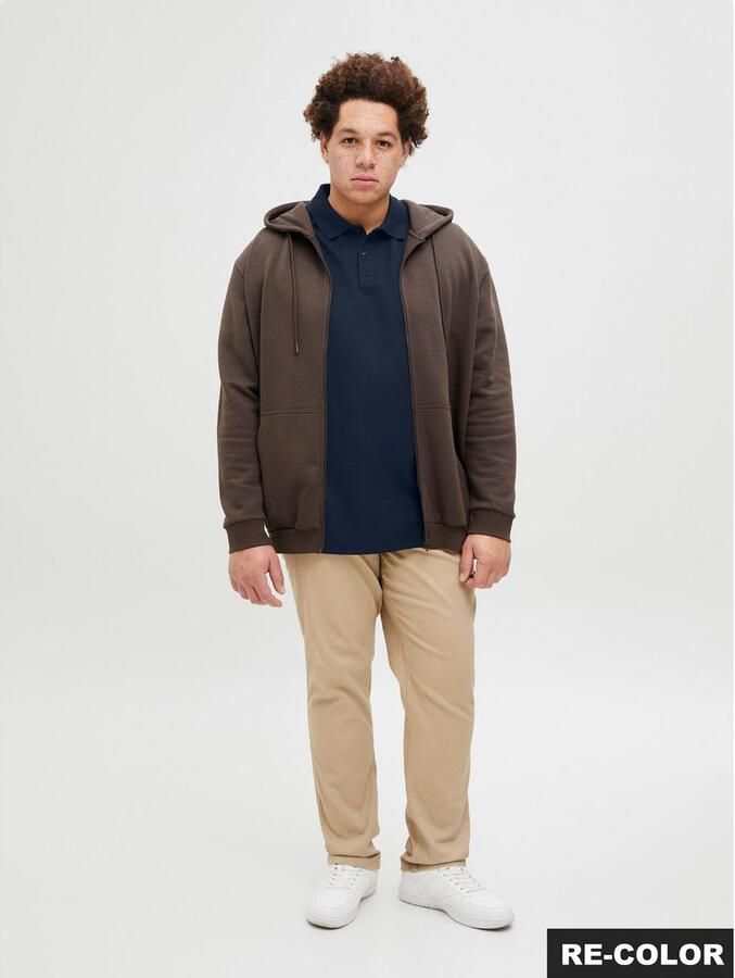 JACK & JONES PLUS SIZE regular polo met ingebreid patroon donkerblauw - Foto 12