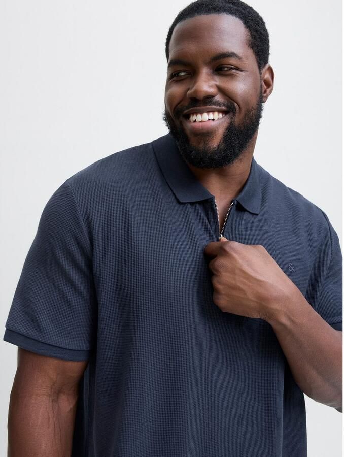 Jack & Jones PlusSize Poloshirt JJEAUSTIN ZIP POLO SS NOOS PLS - Foto 5
