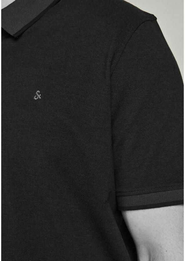 JACK & JONES PLUS SIZE slim fit polo JJEPAULOS Plus Size met contrastbies dak navy - Foto 12
