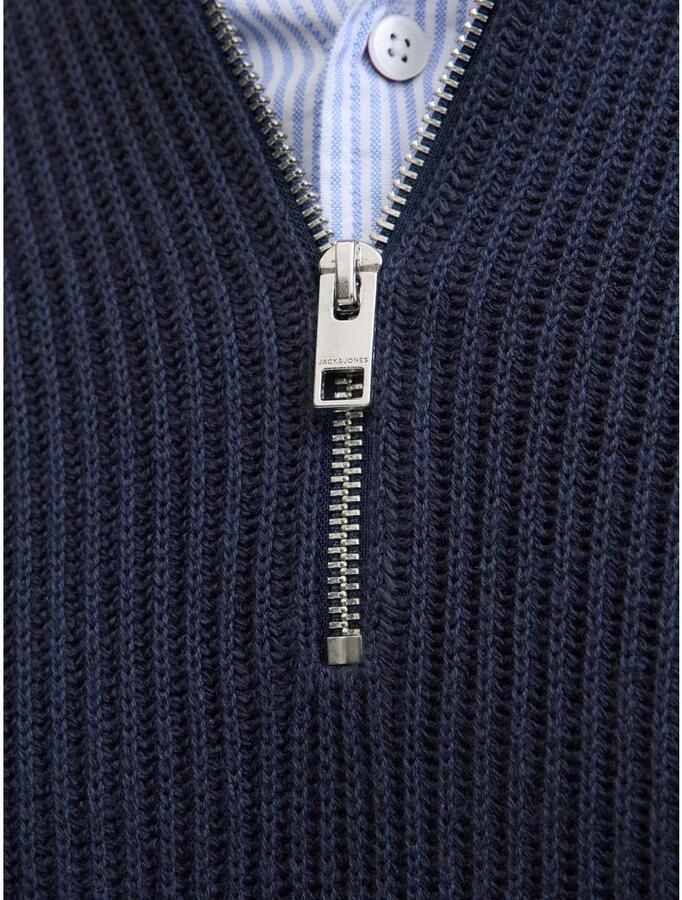 Jack & Jones PlusSize Schipperstrui JJPANNEL KNIT HALF ZIP AW25 PLS