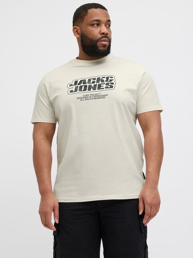 Jack & Jones PlusSize Shirt met print JCOLIDO AOP FRONT PRINT TEE SS CRE PLS - Foto 7